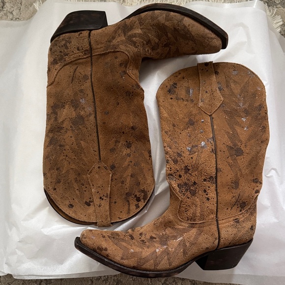 Johnny Ringo Brown Rustic distressed Western women’s Cowgirl’s  Boots Sz 9 1/2 - Picture 3 of 11